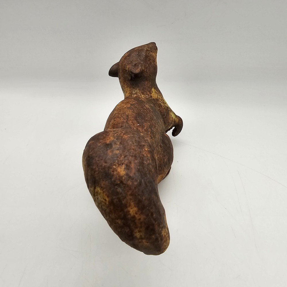 Vintage Cast Iron Squirrel Door Stop Pair