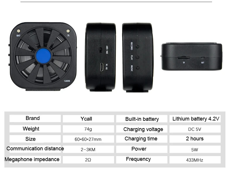3- 5km 105 dB Drone Wireless Speaker Megaphone