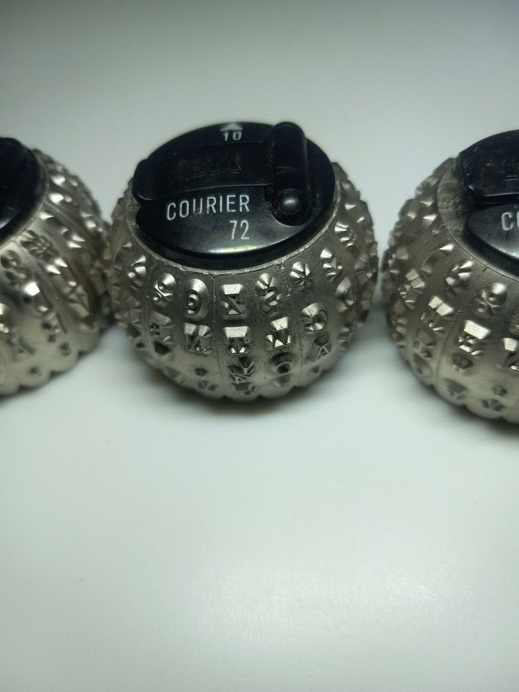 Set 3 IBM Font Ball Selectric Typewriter Script Courier 72