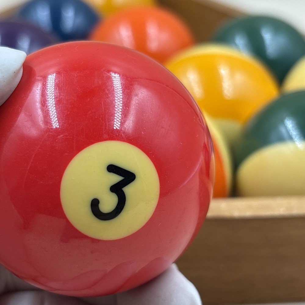 Vintage Aramith Belgian Billiard Balls Complete Set 2 1/4"