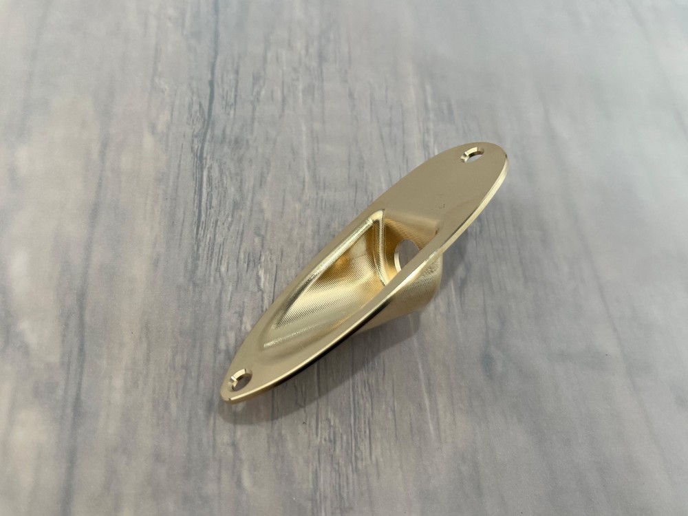 Strat Stratocaster brass Jack Plate - CNC machining