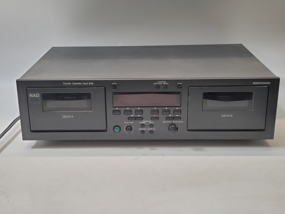 NAD 616 STEREO DOUBLE CASSETTE DECK, Read Description