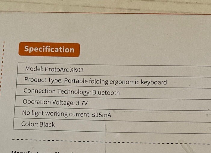 Portable Folding Ergonomic Keyboard