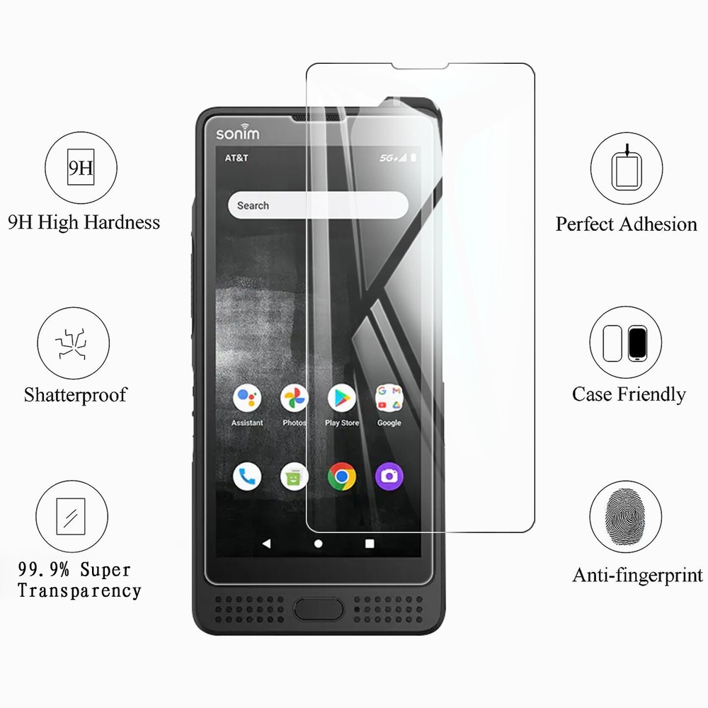 2-PACK Tempered Glass Screen Protectors for Sonim XP10 (XP9900)