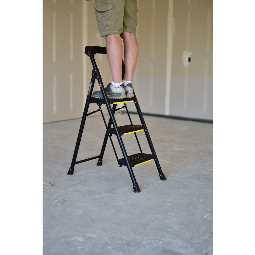 Gorilla Ladders Step Stool Foldable Steel Slip-Resistant 300 lbs. Load Capacity