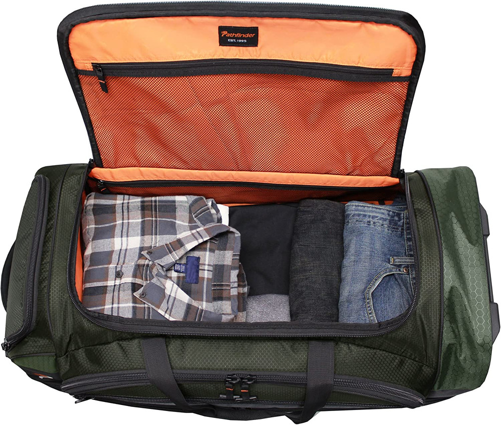 Gear 32 Inch Rolling Drop Bottom Duffel, Olive, One Size