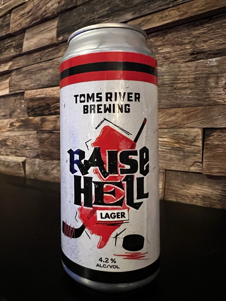 New Jersey Devils “ Raise Hell” Beer Can By Toms River Brewery ( Empty )