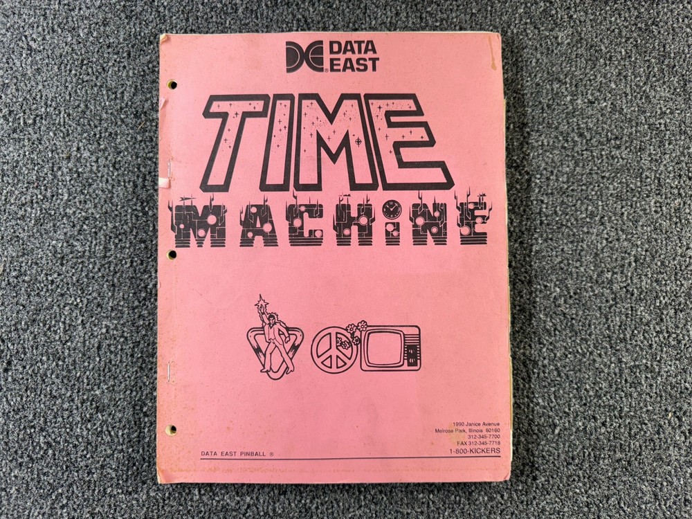 Data East Time Machine Pinball Machine Game Manual Schematics ORIGINAL