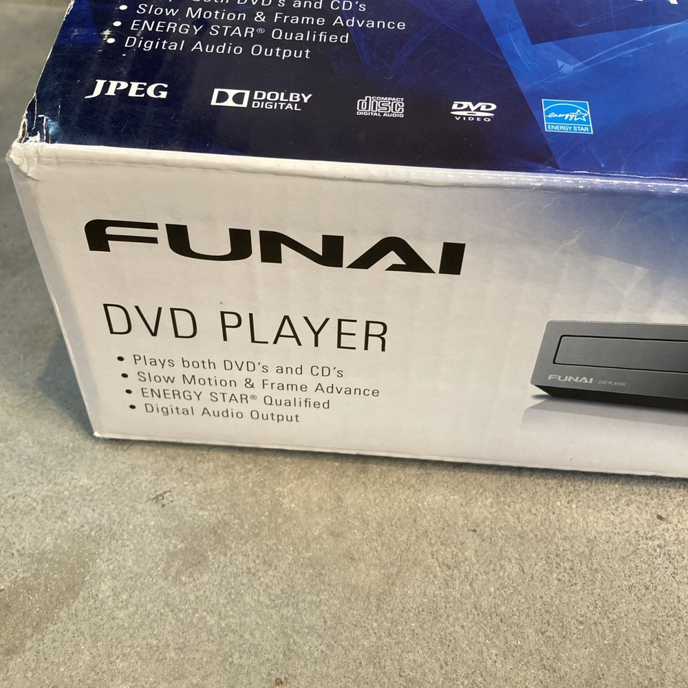 FUNAI DVD/CD Player Model #DP100FX5 Tested Works With Remote Original Box