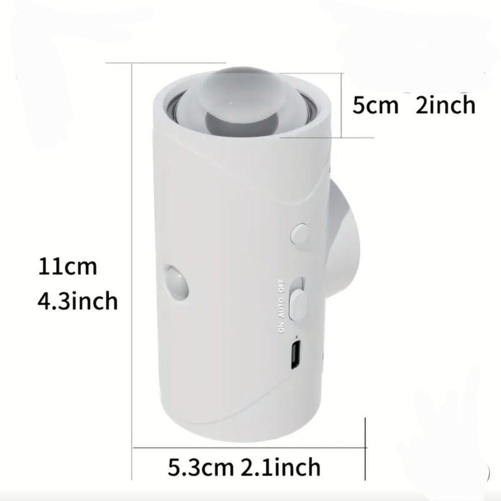 2pcs Rechargeable LED Night Light With Motion Sensor Wall Scone