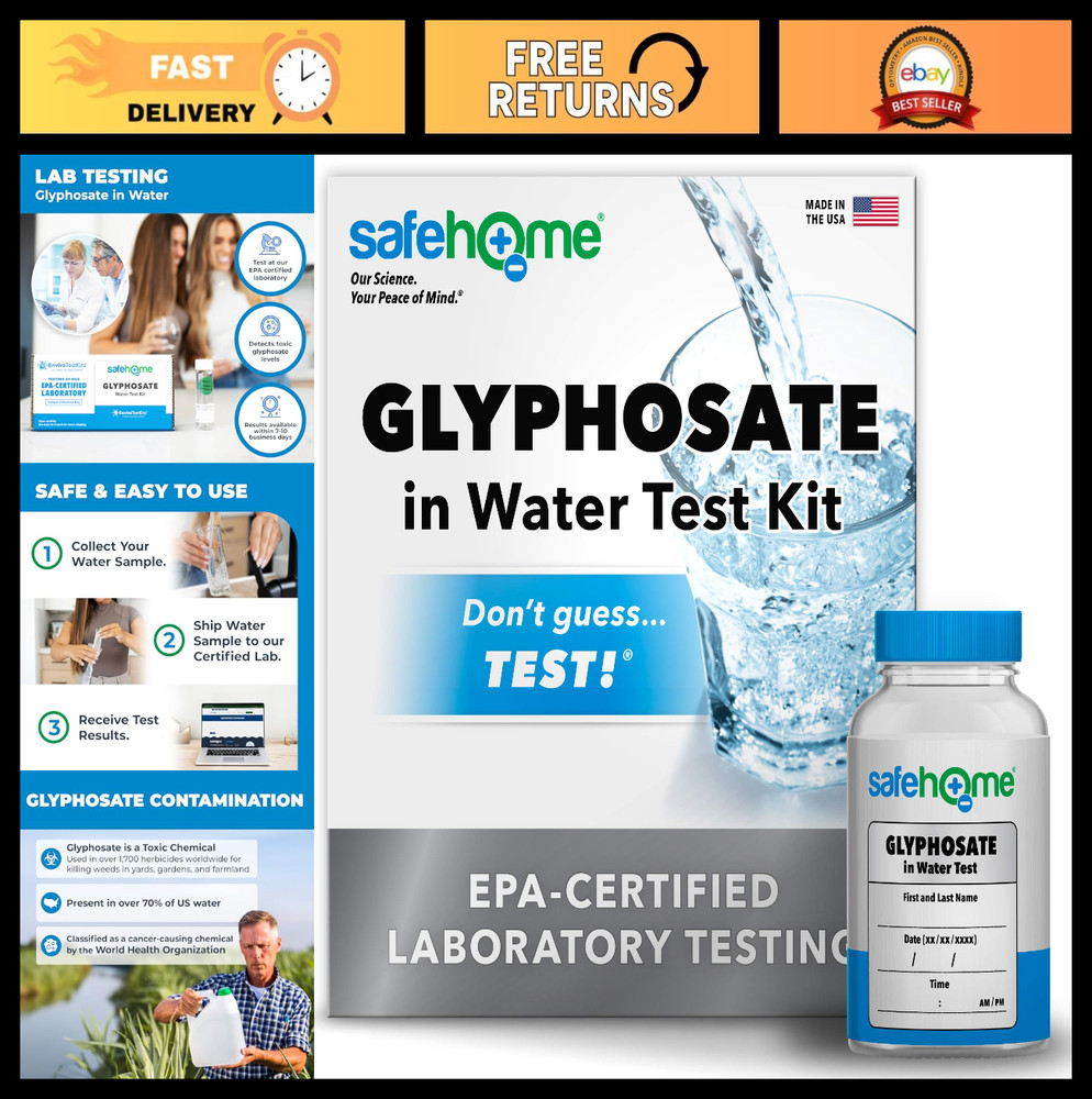 Glyphosate Water Test Kit - Detect Carcinogens | EPA-Certified Lab Testing