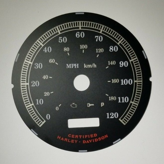 5I Harley Davidson MPH Speedometer Black Gauge Face 12210396