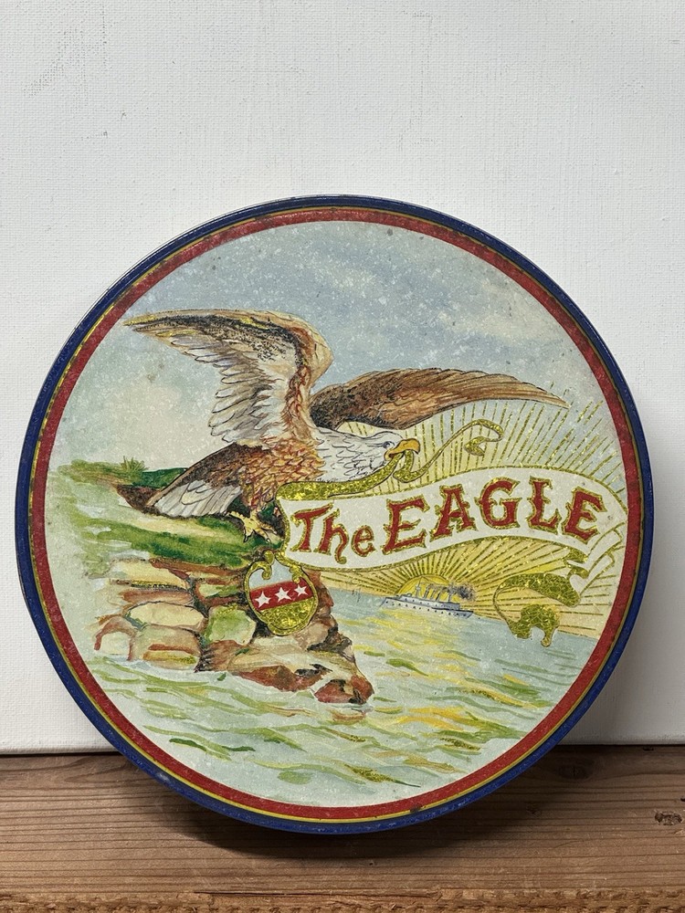 Vintage The Eagle Tin Made In Hong Kong