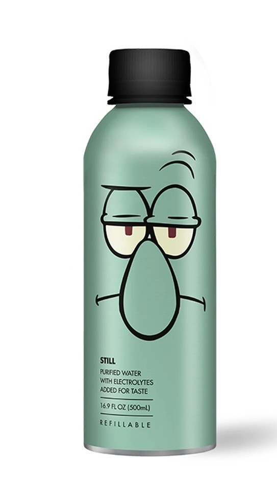 Squidward PATH Water Refillable 16.9oz CASE 12 Aluminum Bottles