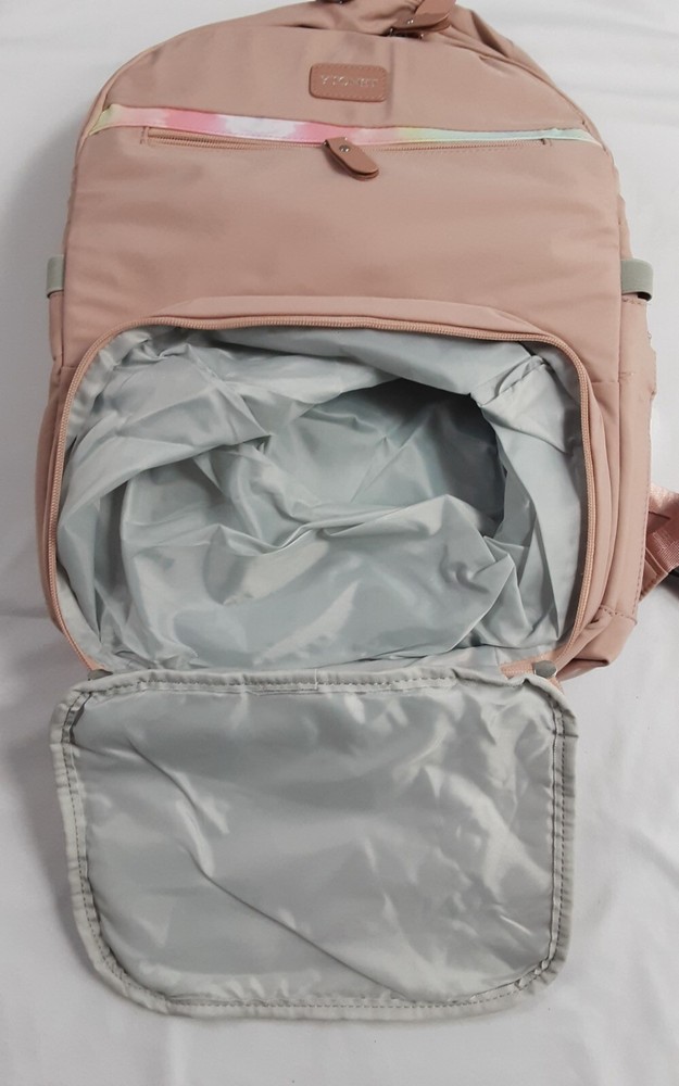 New, YTONET Pink, Blue And Grey Gym Backpack w/Shoe Compartment