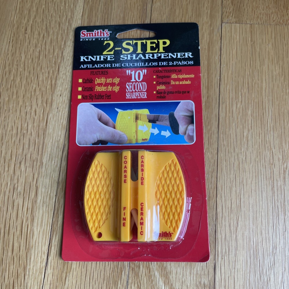 Smith's Sharpeners AC87 Two Step Tool Sharpening Pocket Knife Sharpener