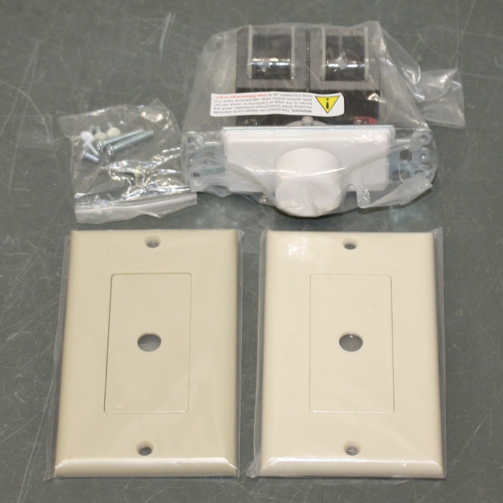 (3) Speco Technologies Volume Control IMP80D, Dial Knob & Plate, White, Almond