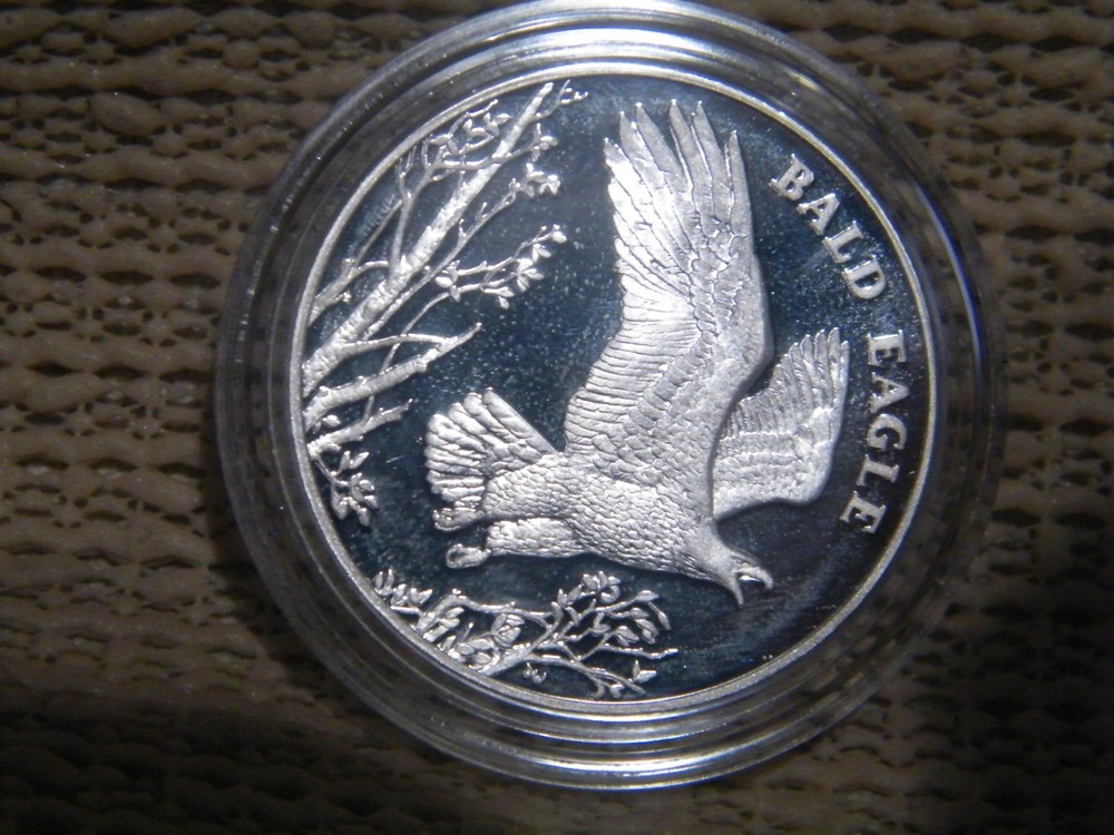 2003 WILDLIFE REFUGE BALD EAGLE SILVER COMM ASW.77 cd22