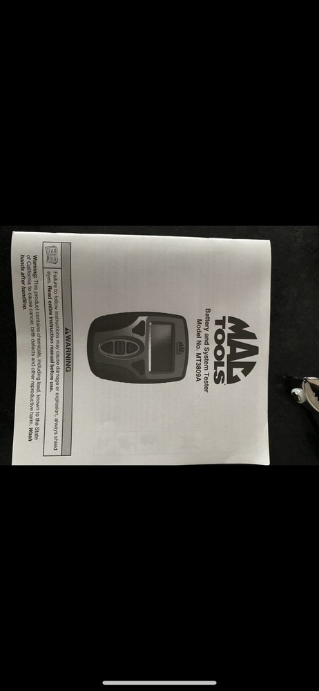 MAC TOOLS BATTERY & CHARGING SYSTEM TESTER.