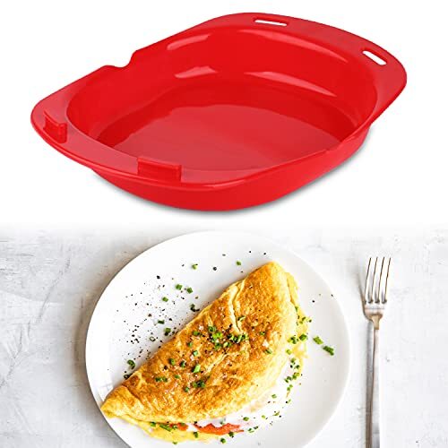 Microwavable Non-Stick Omelet Maker Egg Cooker Pancake Mold Egg Roller