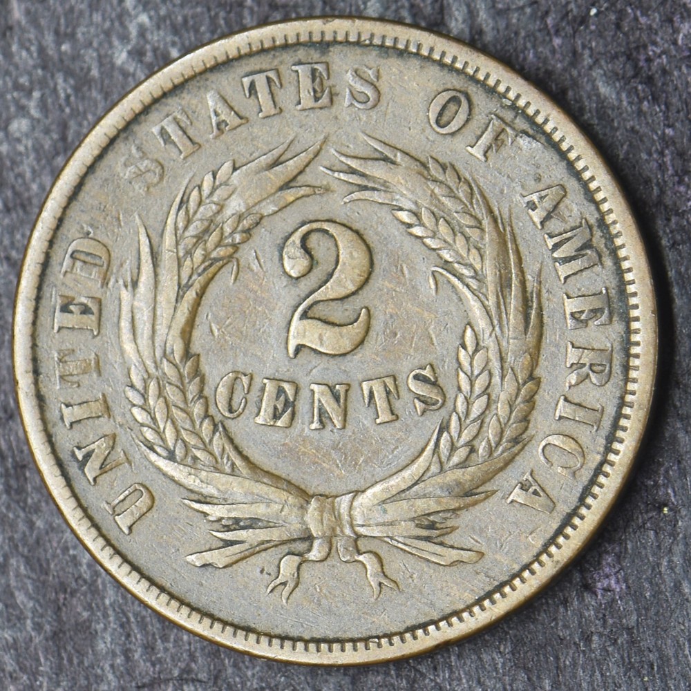 1864 "Large Motto" 2C Two Cent Piece - COINGIANTS -