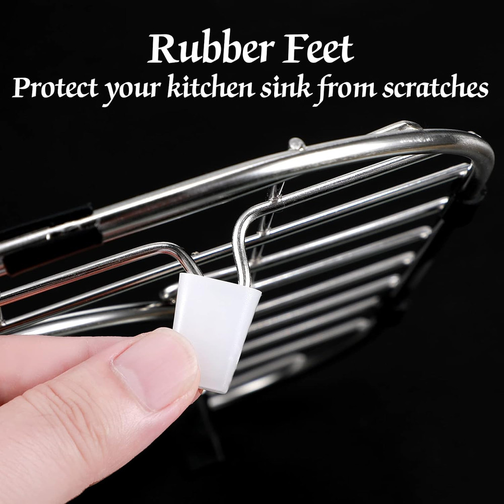36 Pieces Rubber Feet for Sink Grid Replacement Sink Rack White Rubber Wire Bump