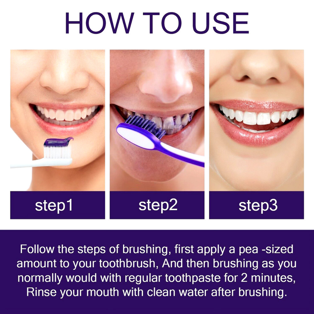V34 Purple Color Corrector Teeth Toothpaste Most Effective Whitening
