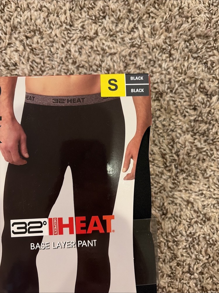 2 Pack Men’s 32 Degrees Base Layer Pant Small Black