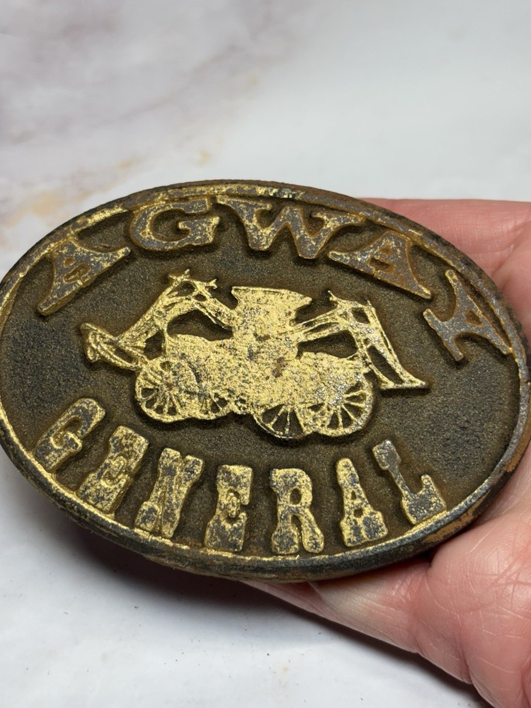 Cast Iron Agway General Advertising Paperweight? Firemark?