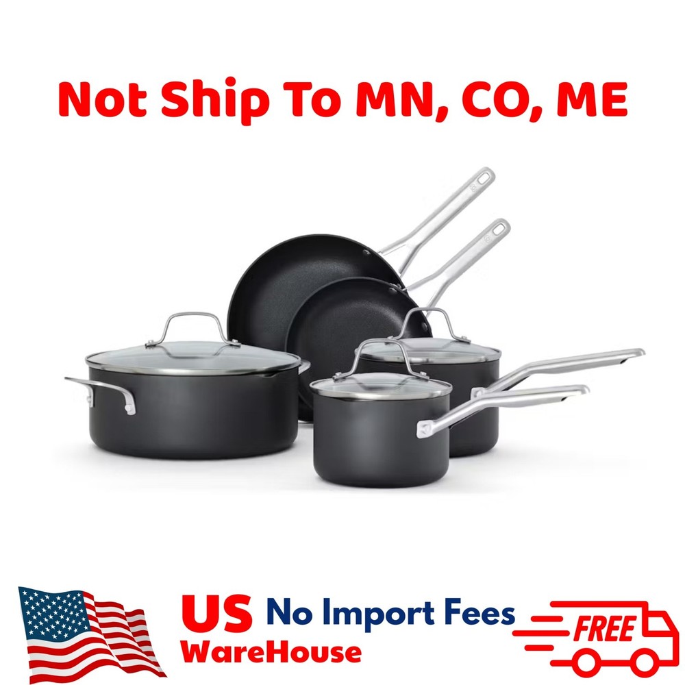 Calphalon 8pc Hard Anodized Aluminum Nonstick Cookware Set