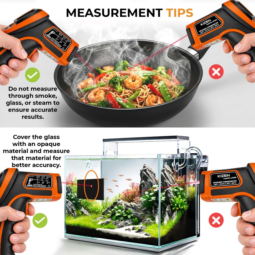 Infrared Temperature Gun - Handheld Surface Infrared Thermometer for Griddle,...