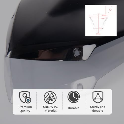 Motorcycle Windshield Windscreen Wind Deflector with Bracket Compatible Smoke