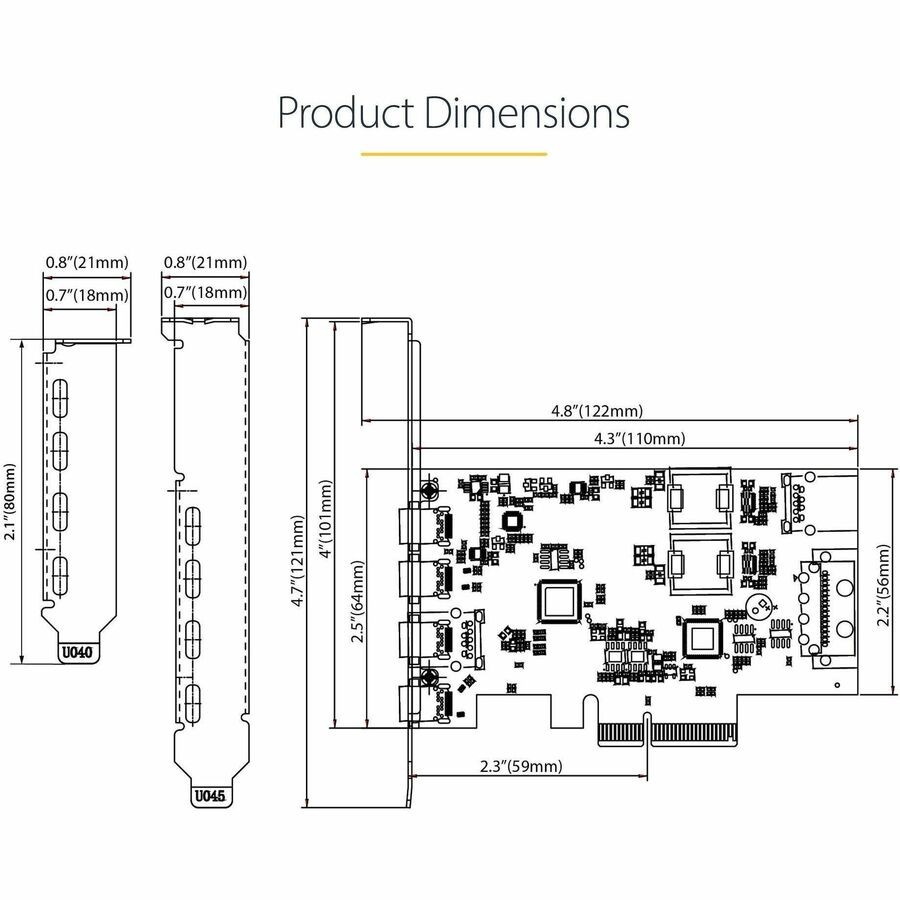 StarTech 5-Port USB PCIe Card (ps4c3ia3usbccard)