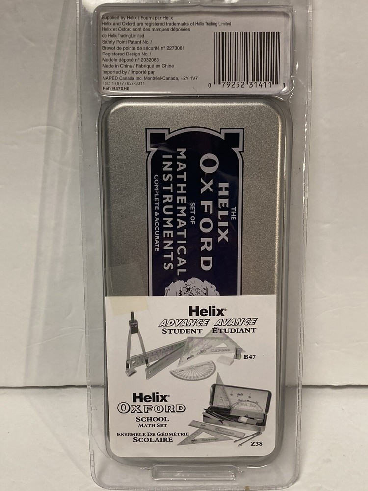 Math Set Helix Oxford Advanced Maths Set In Tin Advance Student School College