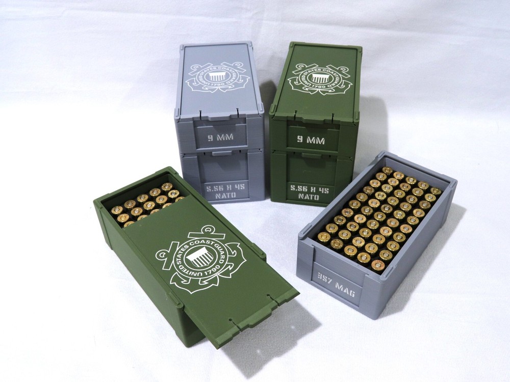 Stackable Ammo Boxes - US Coast Guard - No Live Ammo!