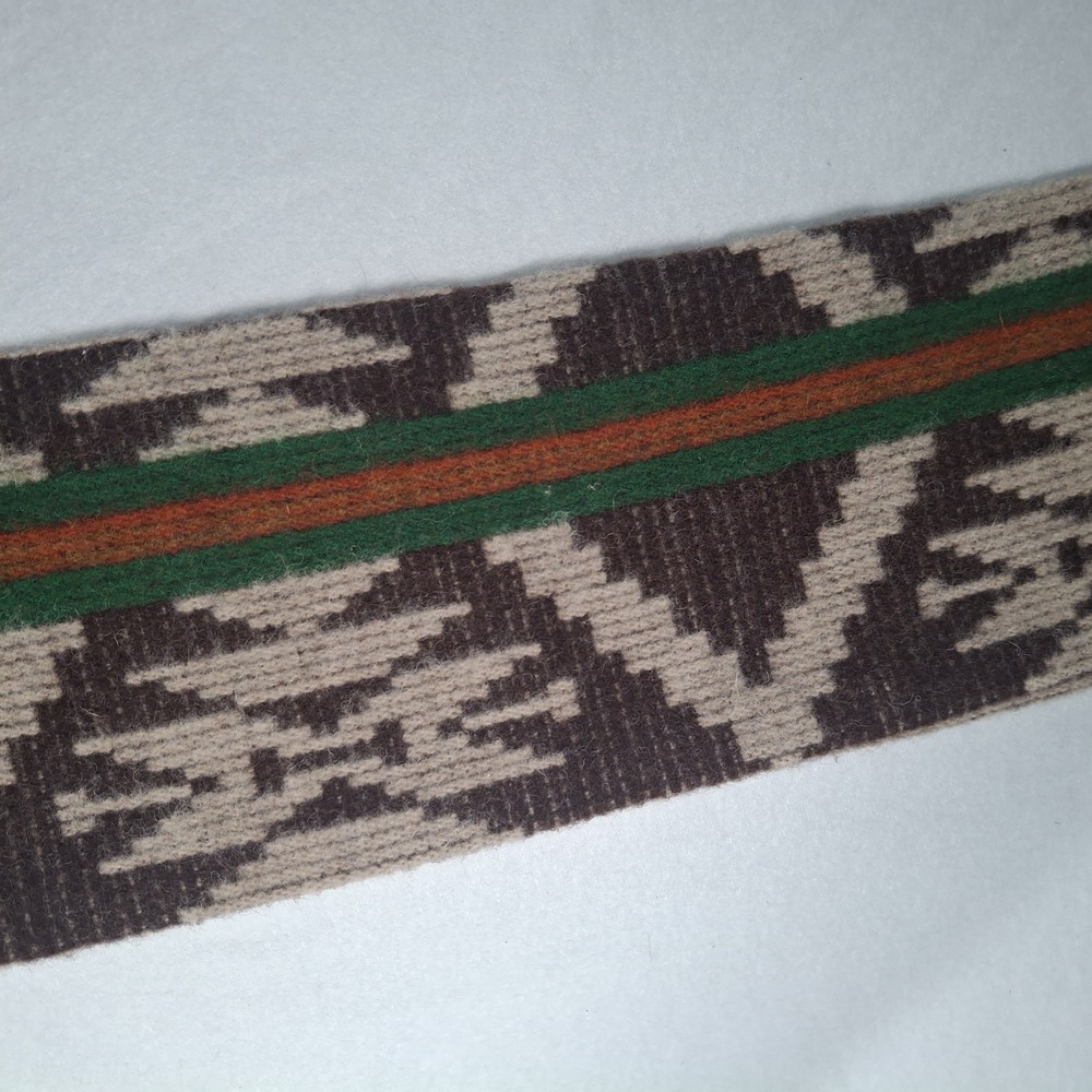 Vintage Wool Longbow Sock 65" Geometric Pattern Cowhide Reinforced Tip Tradition