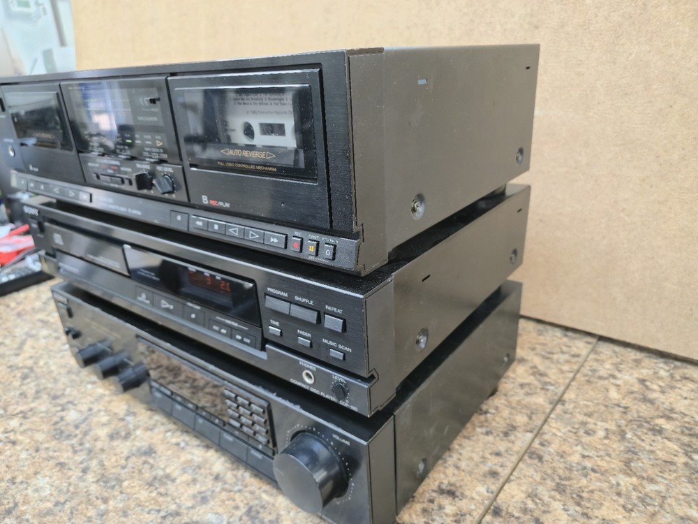 sony true HI-FI Stereo Components system w/remote SERVICED Fully Functional