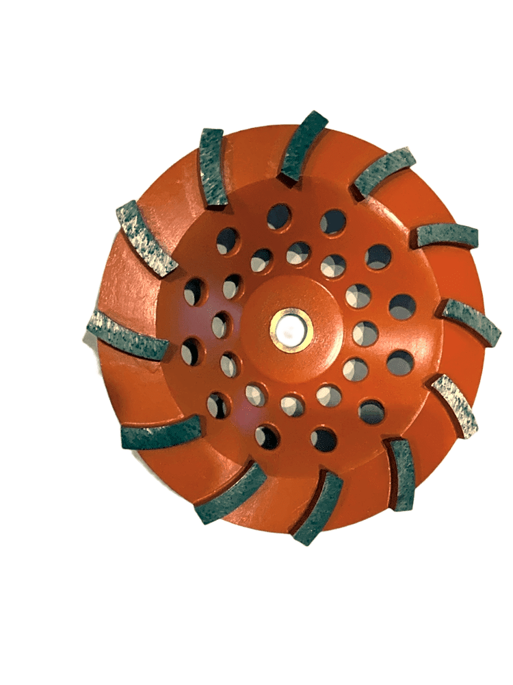7" Grinding Wheel Disc For Concrete Stone Grinders 12 Diamond Segment 7/8" Arbor