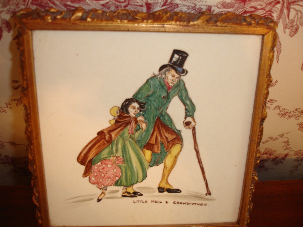 Packard & Ord Handpainted Thynne Ceramic Tile Framed Dickens scene