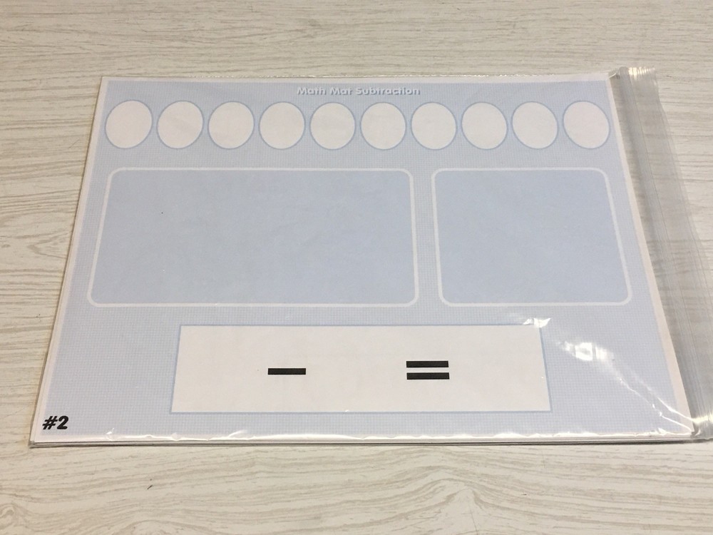 Classroom Set of 10 - Laminated Math Work Mats - Dry Erase #02