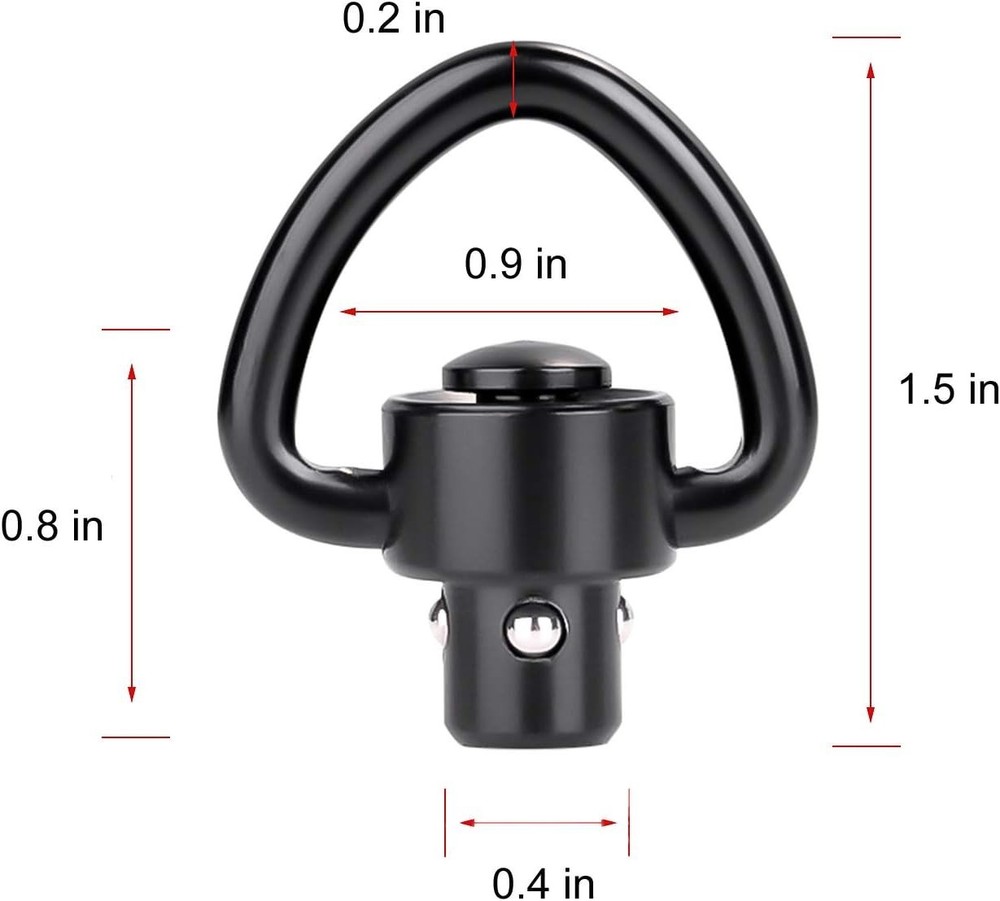 2-Pack Durable Two Point Sling Mounts with 360° Rotation for Flexibility