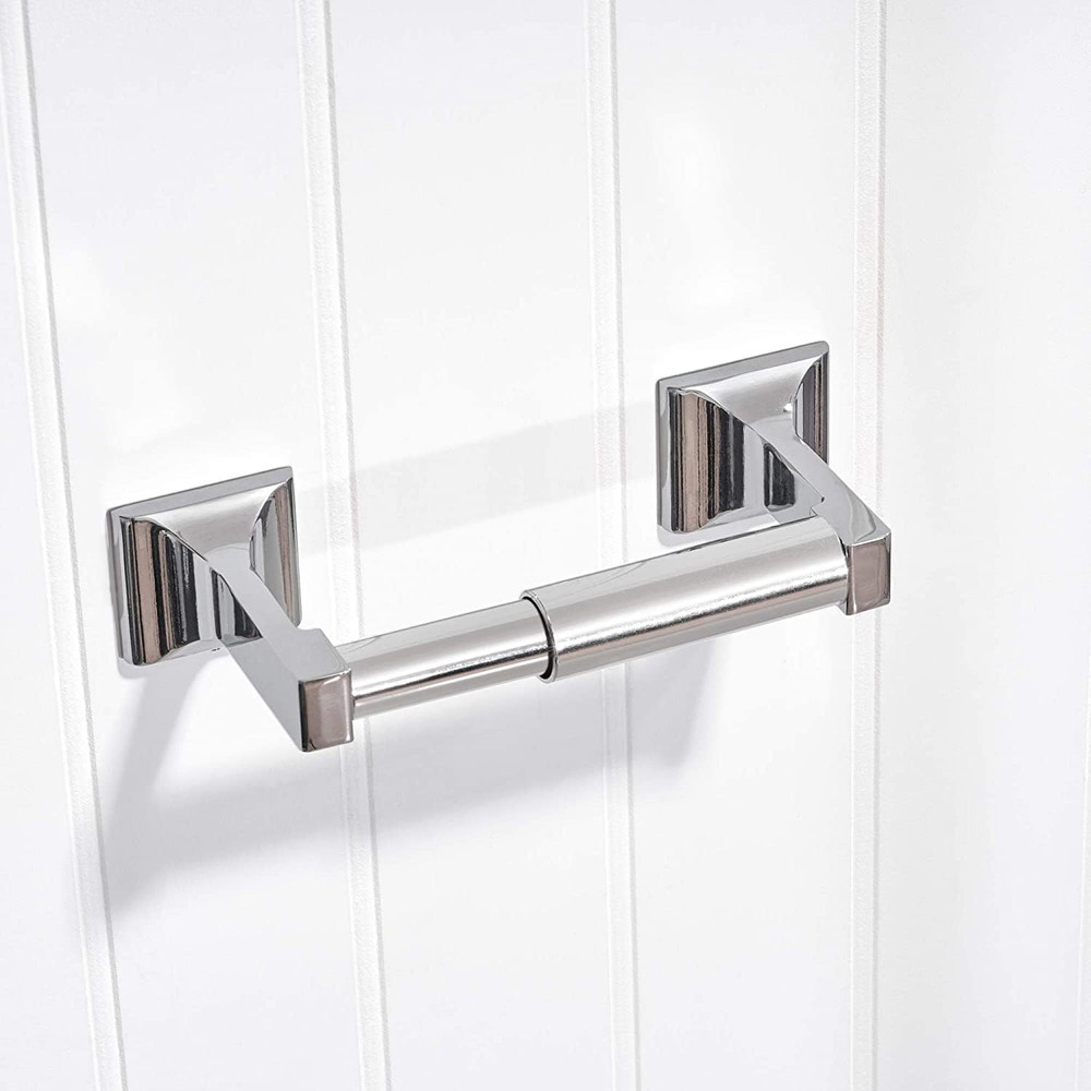 2 Pieces Universal Plastic Spring Loaded Toilet Paper Holder Roller Replacement,