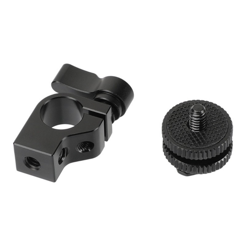 Universal 15mm Single Rod Clamp Pipe Hole Mount Solution with 1/4-20 Adapter