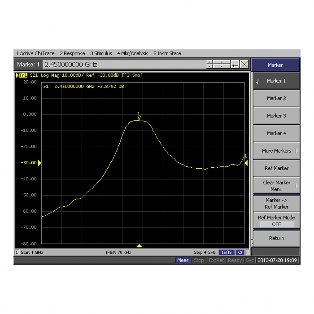 2.4GHz microstrip bandpass filter WiFi ZigBee BT filter filter out clutter