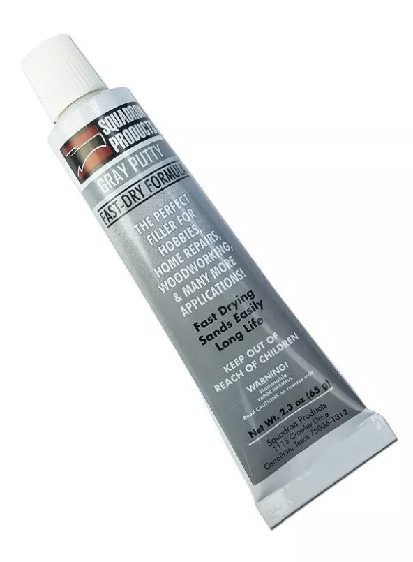 Five (5) Squadron Tools 20202, Grey Putty Fast Dry Formula