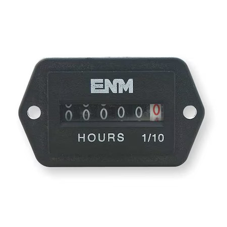 Enm T41e45 Dc Hour Meter, 6-Digit, 2-Hole Rectangular