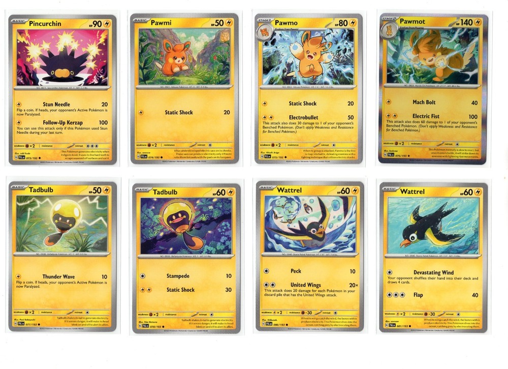 Pokemon SV2 Paldea Evolved C/U/R Complete Set 176 Cards
