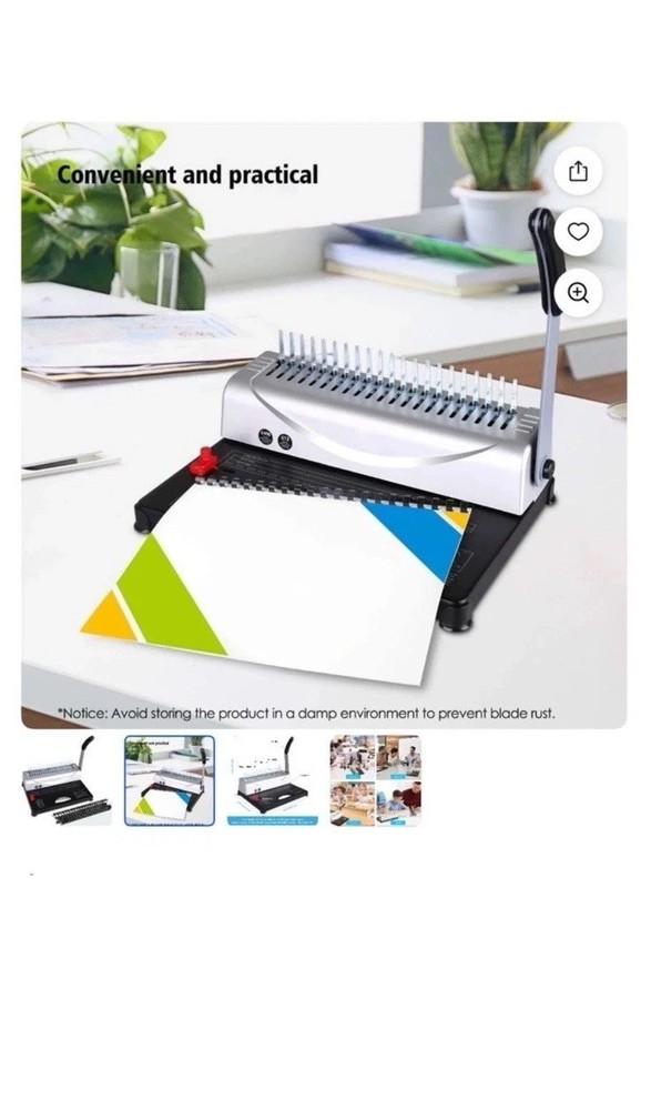 Make Easy Comb Binding Machine Book Making School Business