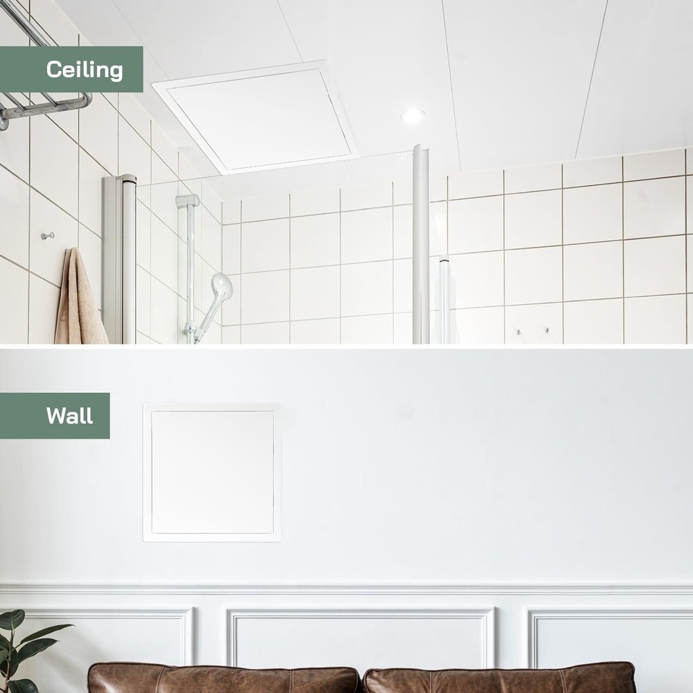 12'' x 12'' Inch White Metal Access Panel with Click Function - Easy Access Door