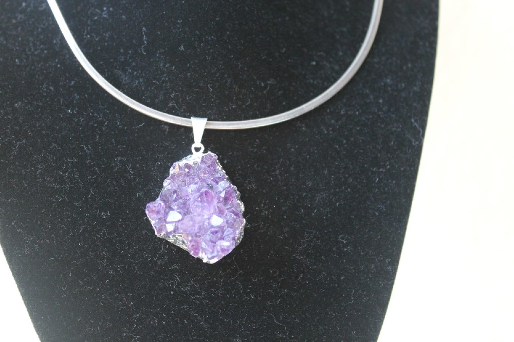 Amethyst Cluster Pendant from Brazil R253